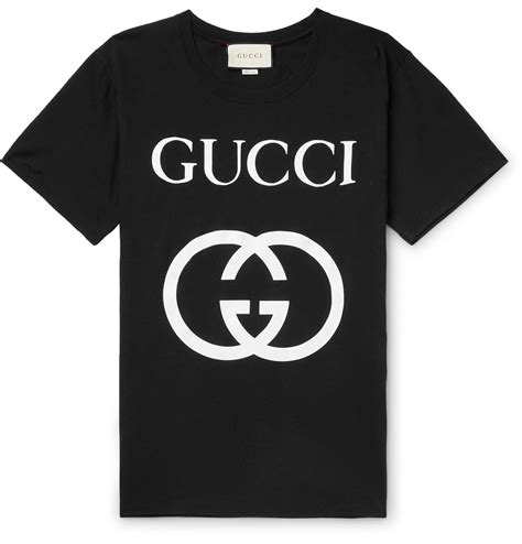 cotton jersey t-shirt with gucci print